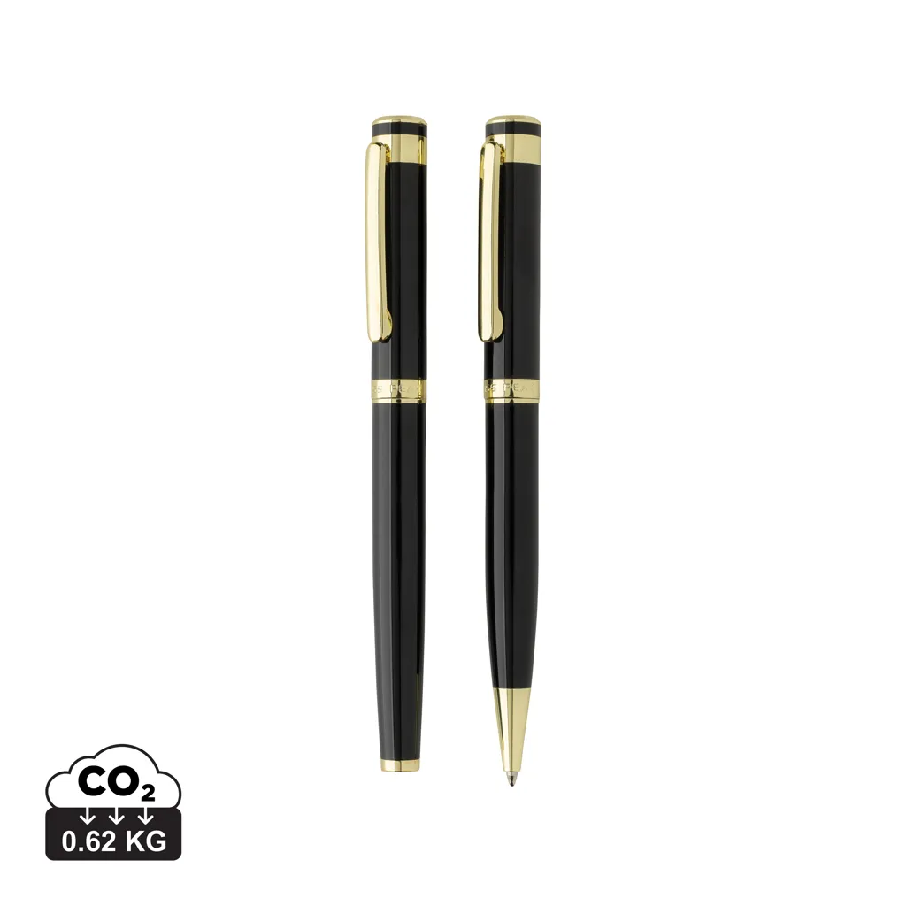 Swiss Peak Luca RCS recycled brass deluxe pen set zwart