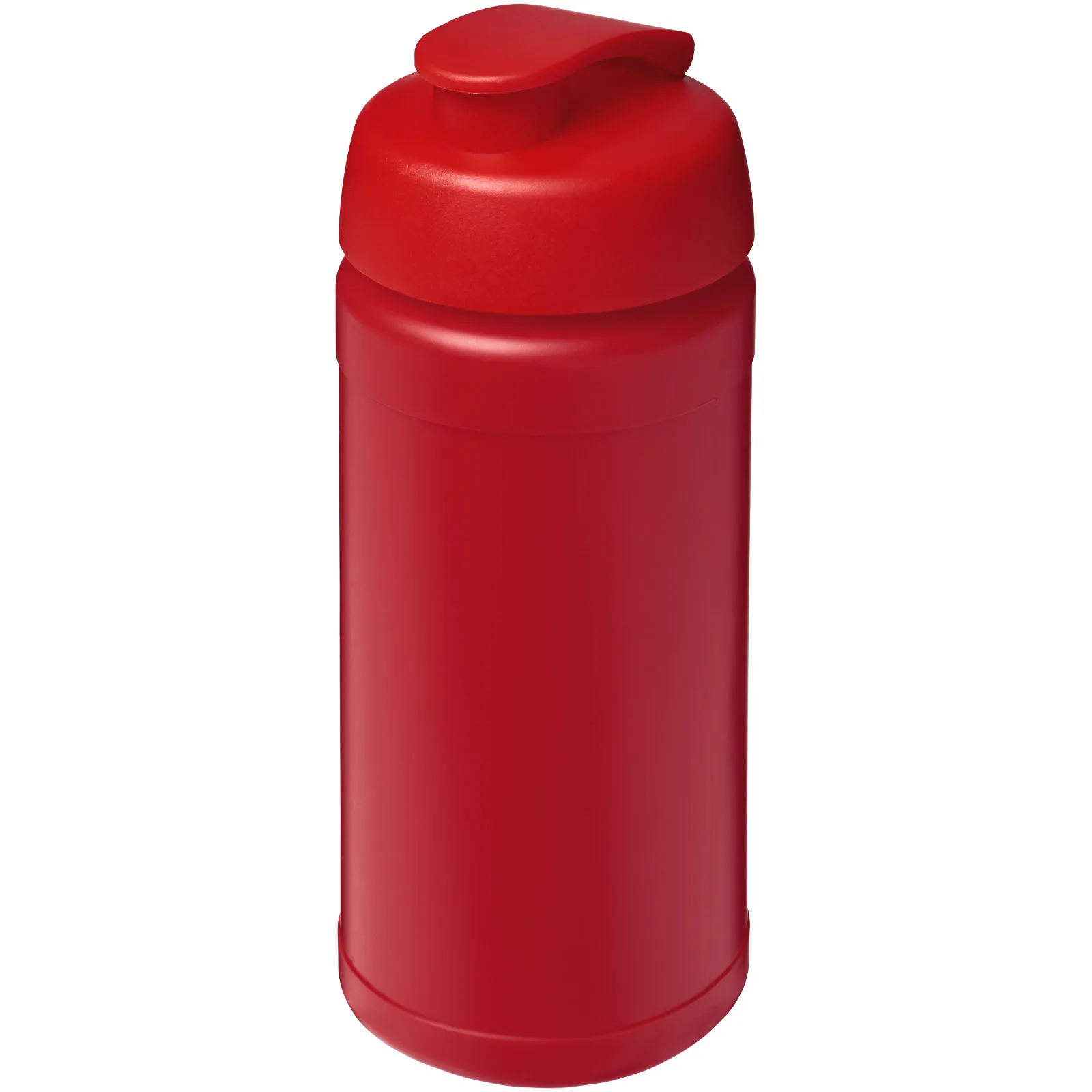 Baseline 500 ml gerecyclede drinkfles met klapdeksel Rood