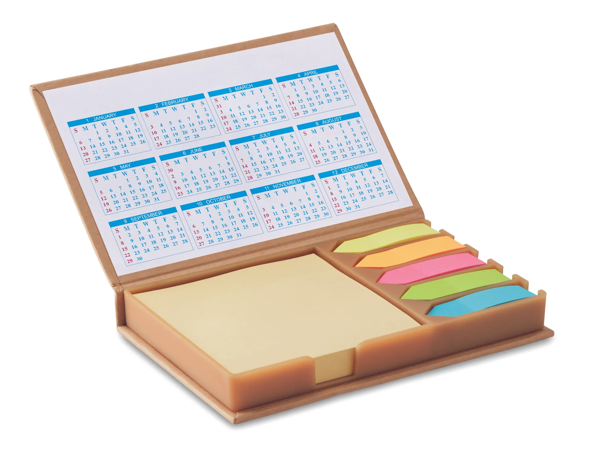 Bureauset kalender Beige