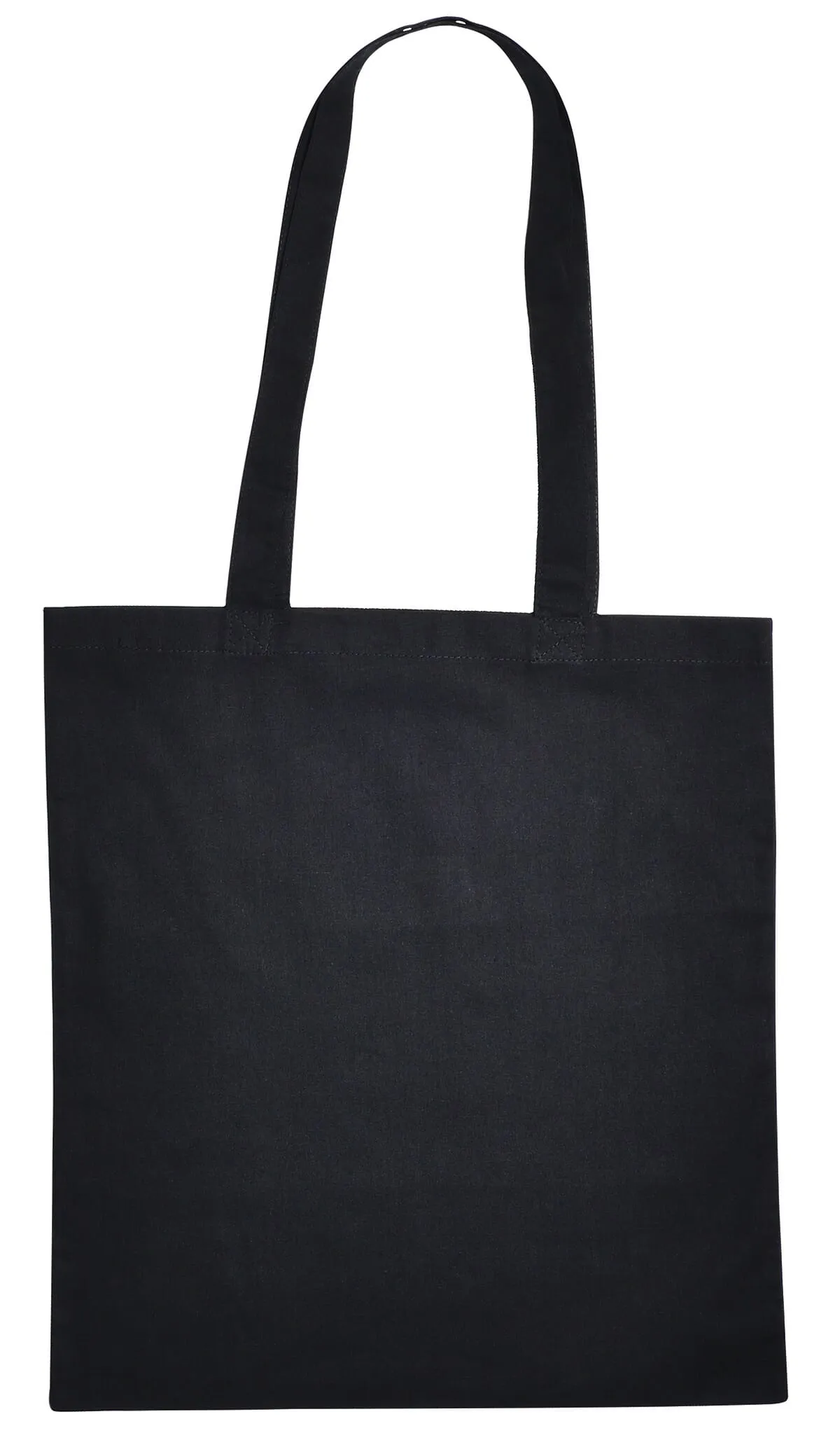 Biologisch katoenen tas met lange hengsels, 135 gr/m² Zwart