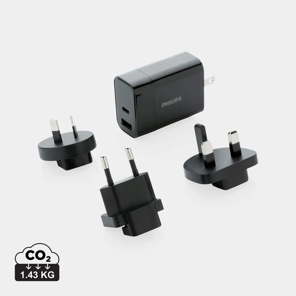 Philips 30W ultra snelle reisadapter set zwart