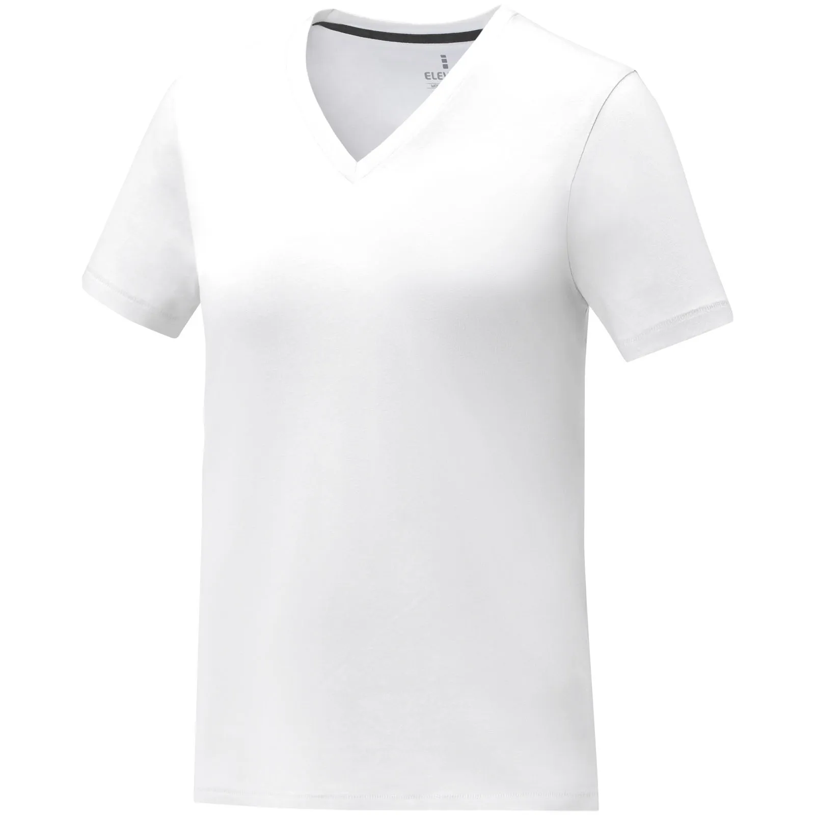 Somoto Dames T-shirt met V-hals en korte mouwen   Wit