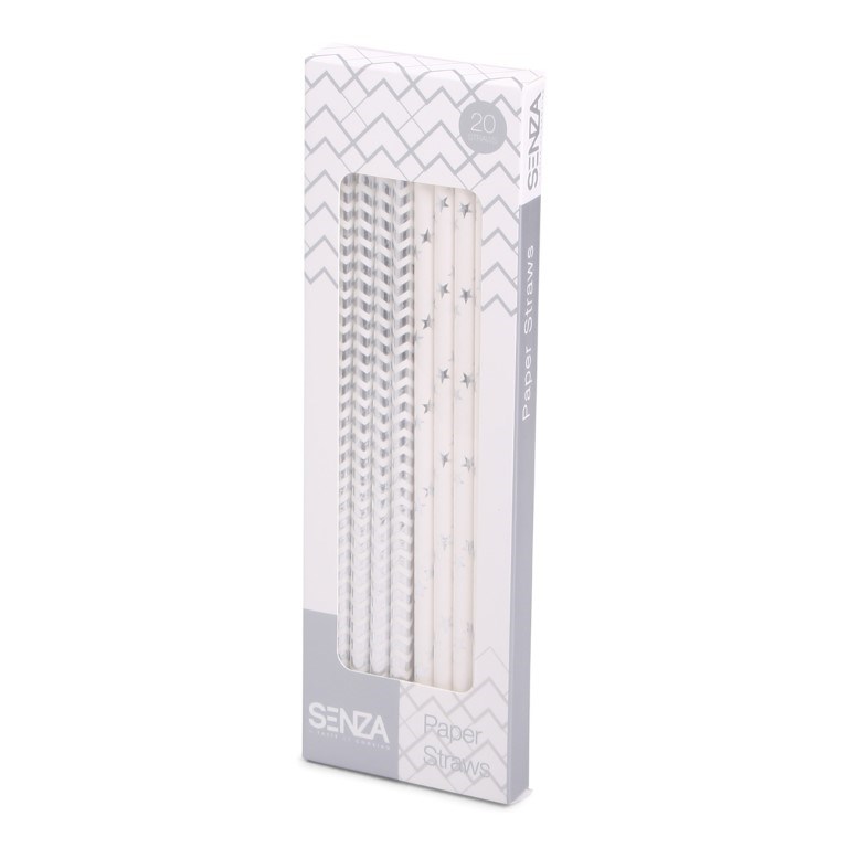 SENZA Rietjes Papier Zilver