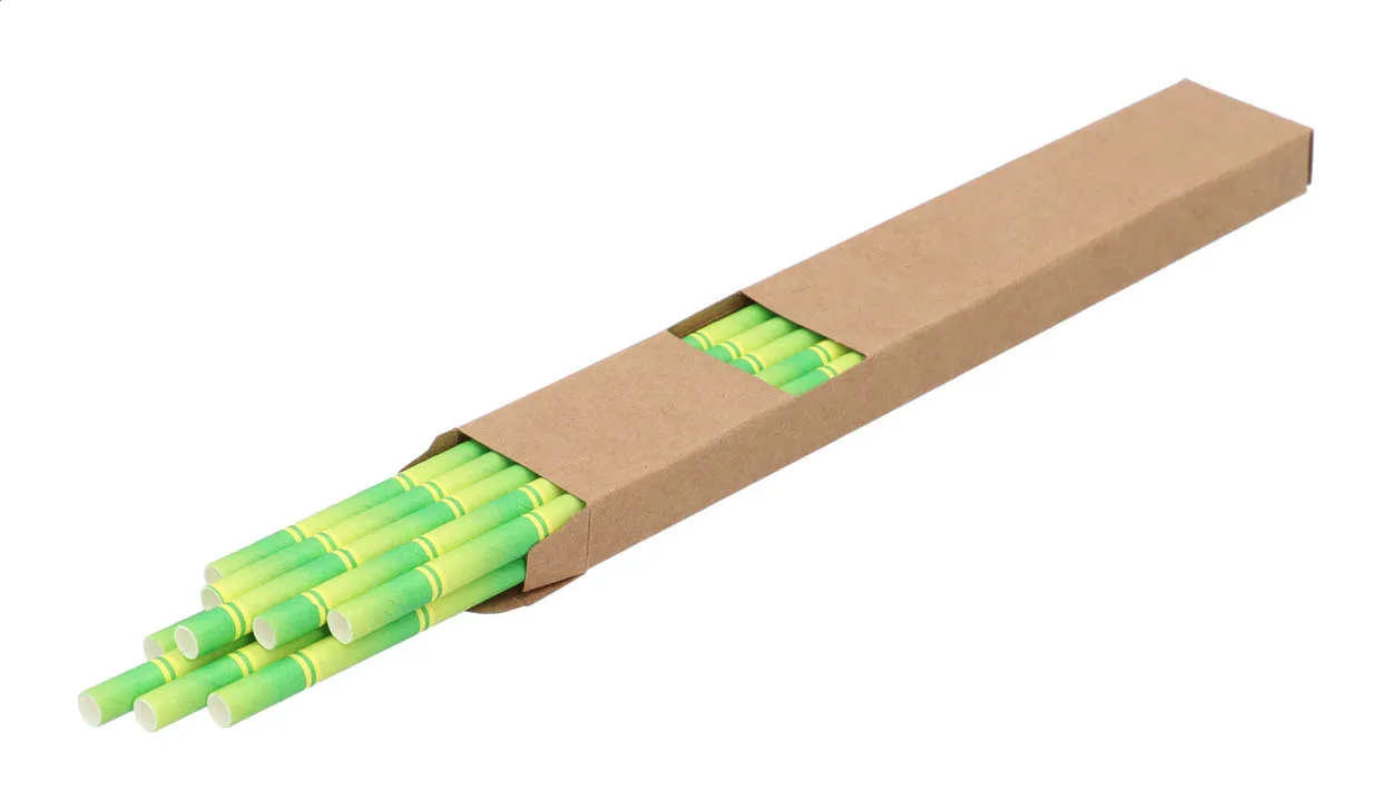 BamStraw rietjes set groen