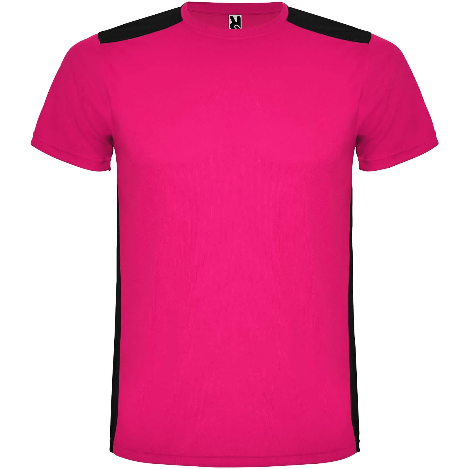 Detroit 130 g/m² sportshirt met korte mouwen voor kinderen Fuchsia