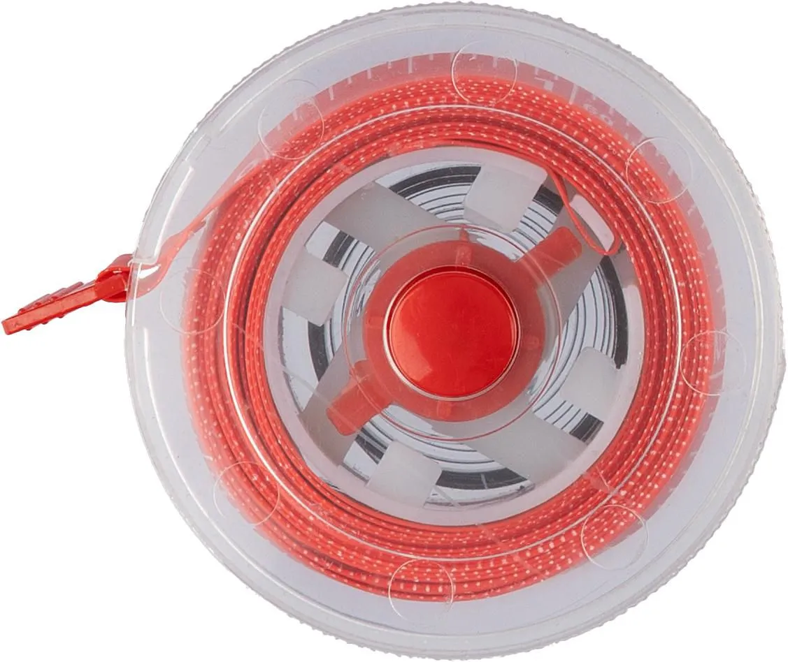 Plastic oprolbare meetlint Theo rood