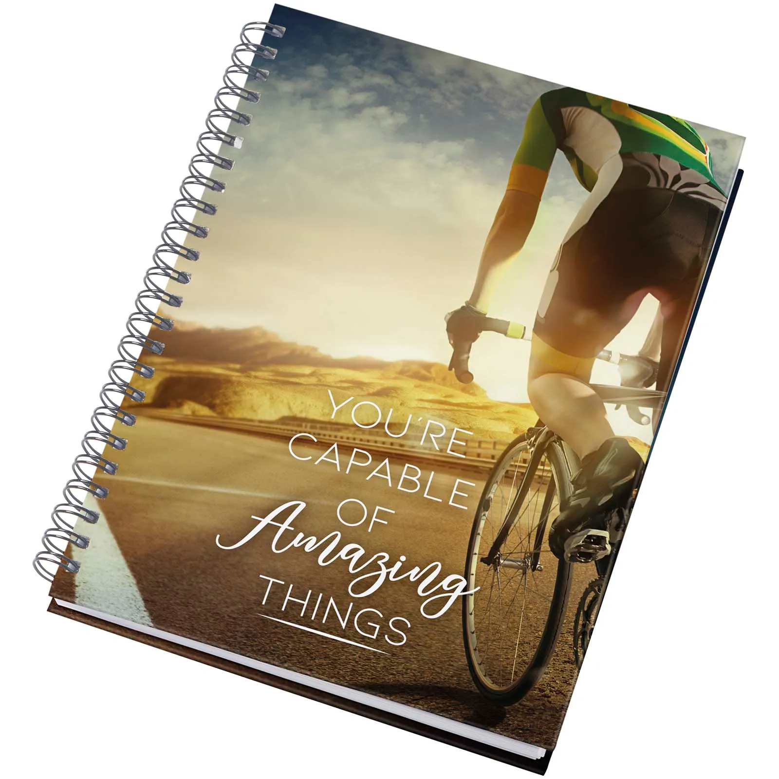 Desk-Mate® A5 ongedateerde agenda met harde kaft Wit