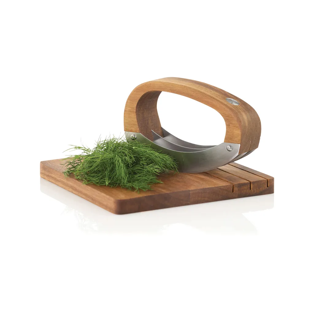 AdHoc RoccaVerde hakmes met snijplank bruin