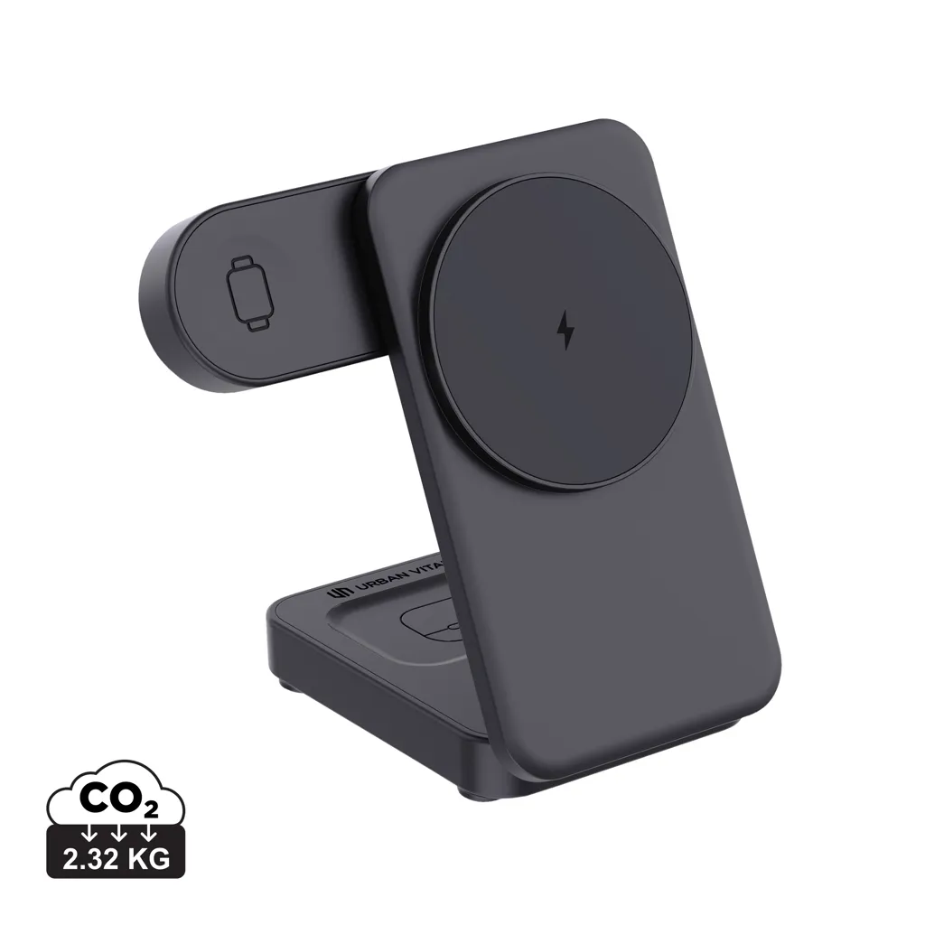 Urban Vitamin Arcadia RCS rplastic 15W 3-in-1 magn. oplader zwart