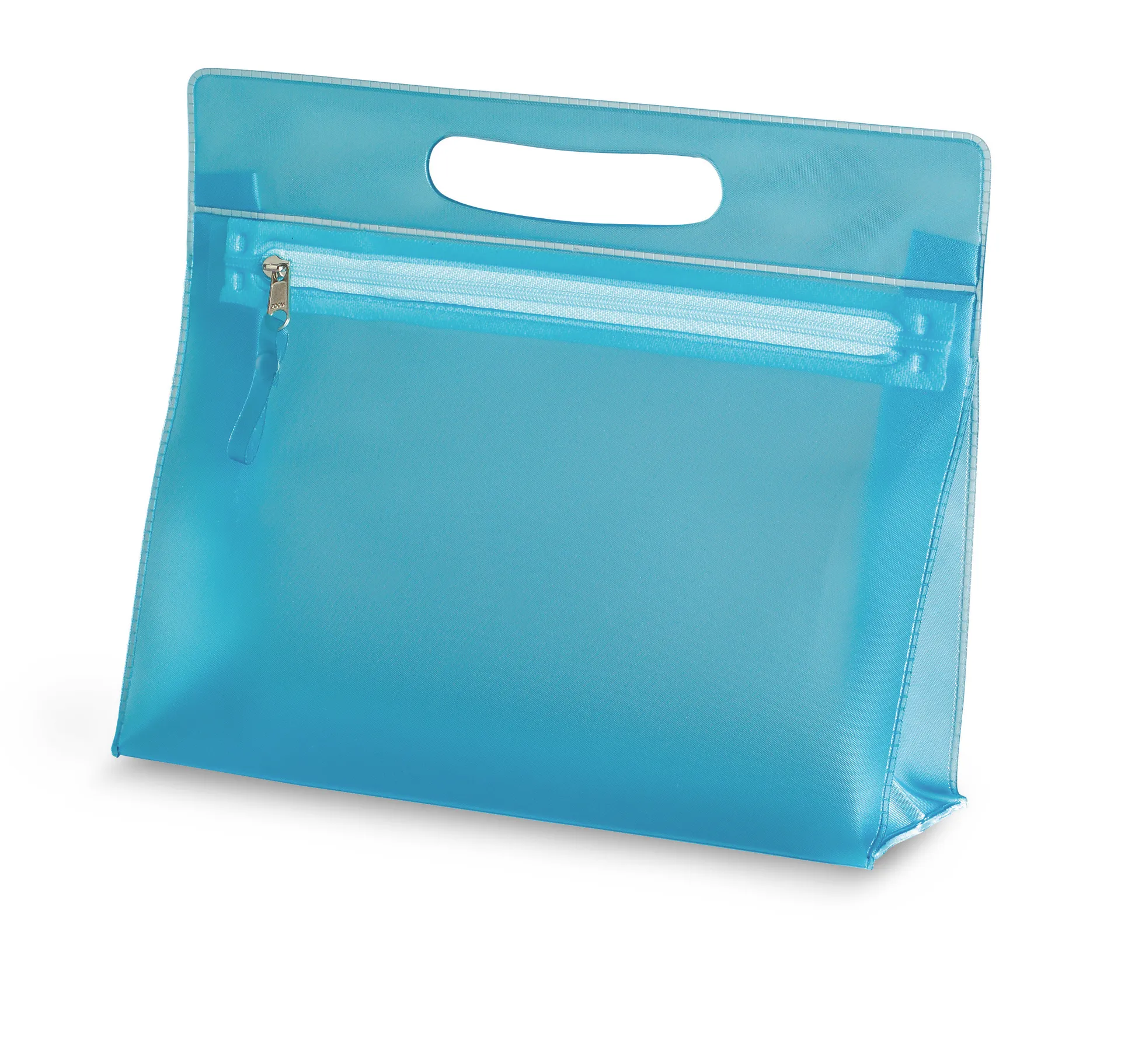 Transparante toilettas Blauw