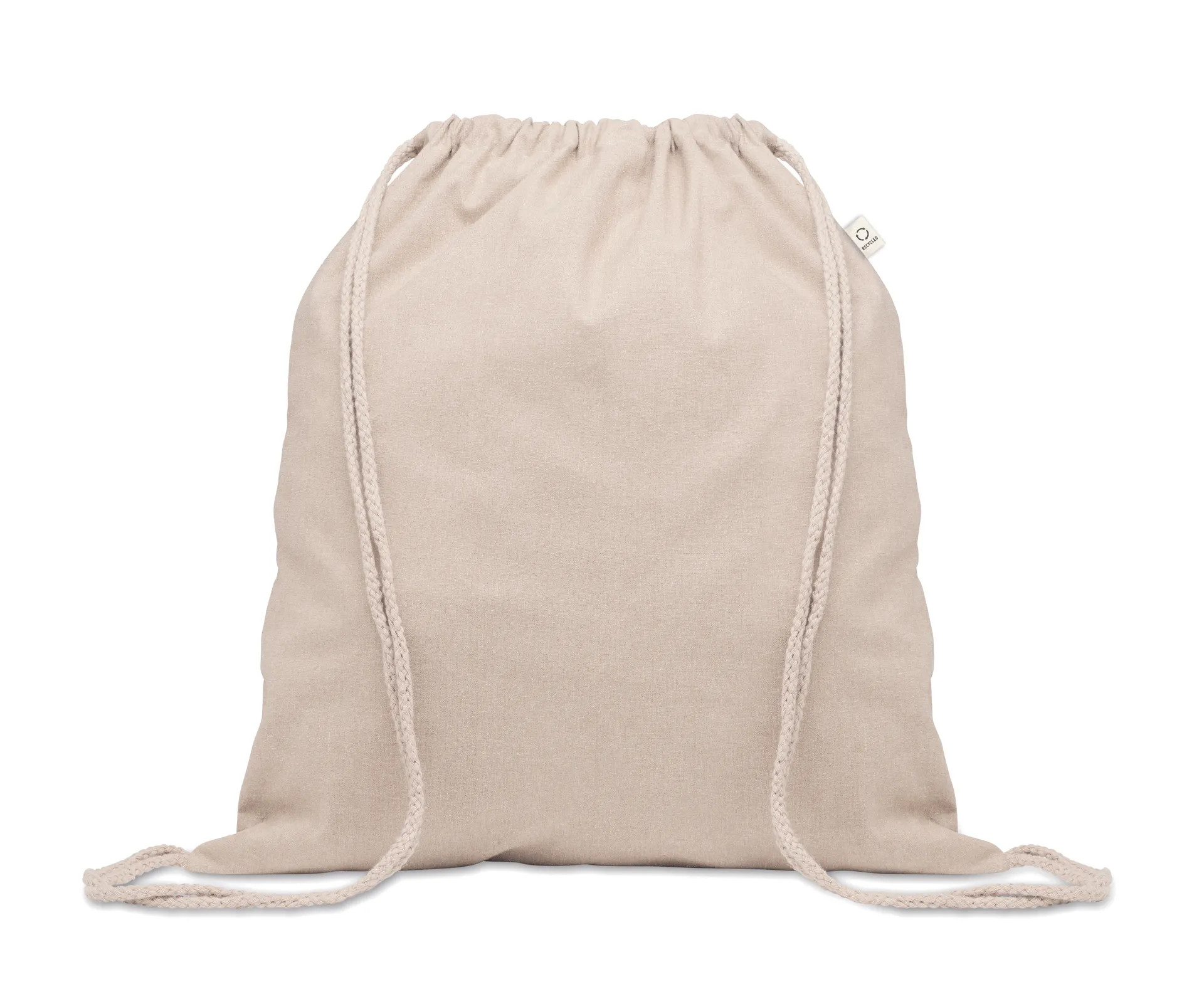 Trekkoord rugzak gerecycled Beige