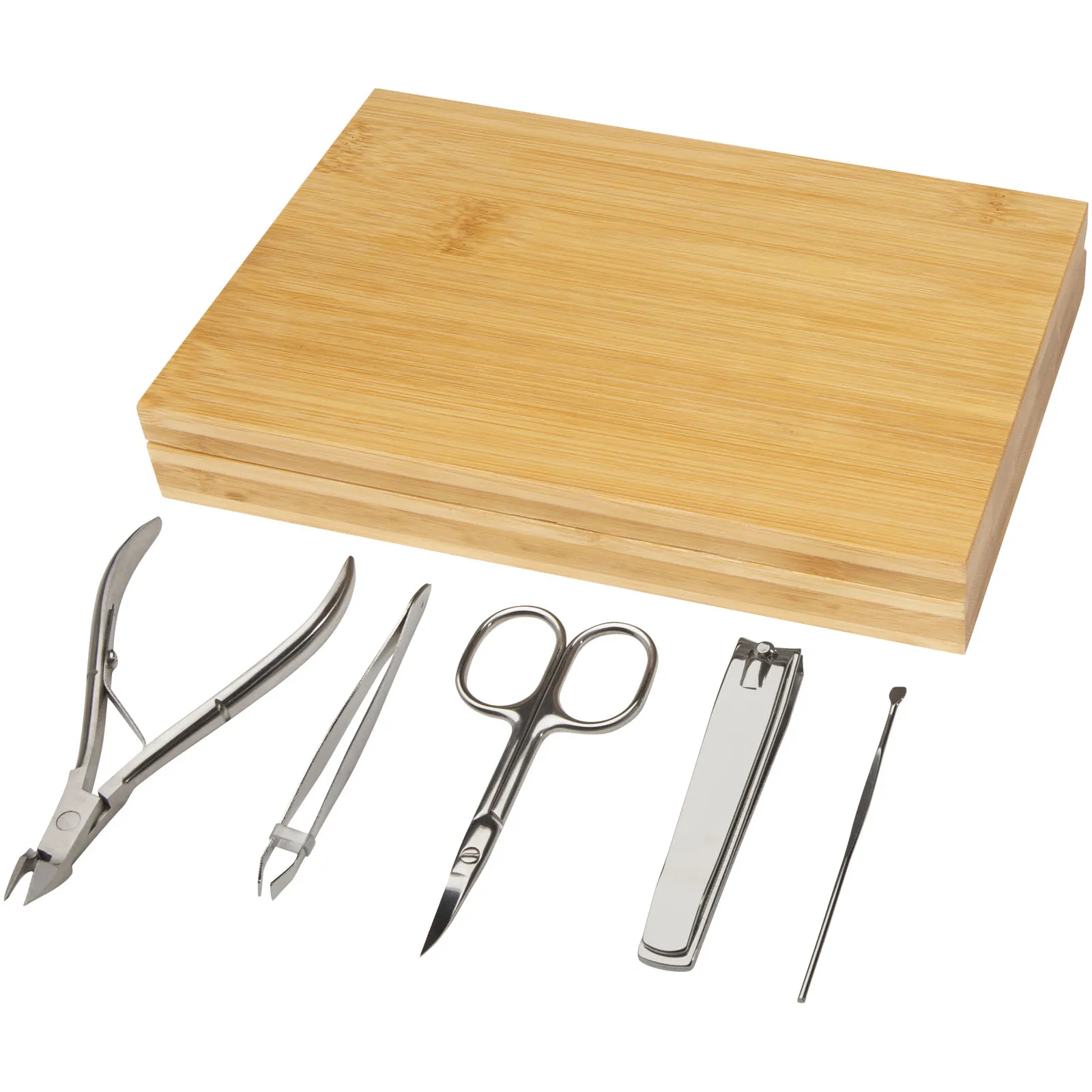 Ladia 5 delige manicureset van bamboe Natuur