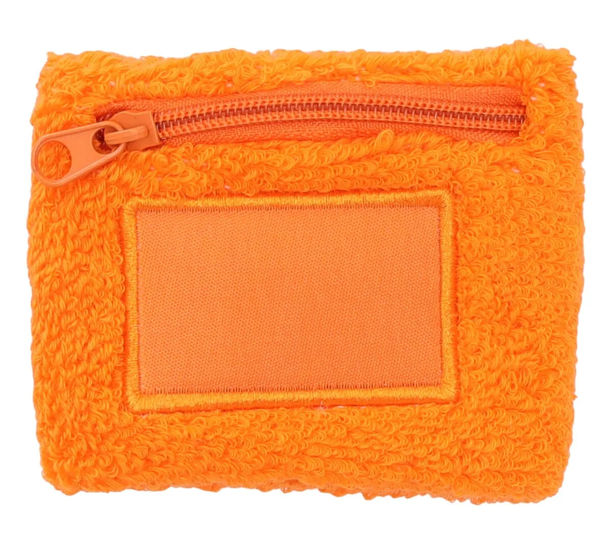 Polsband met label en ritsvakje Oranje