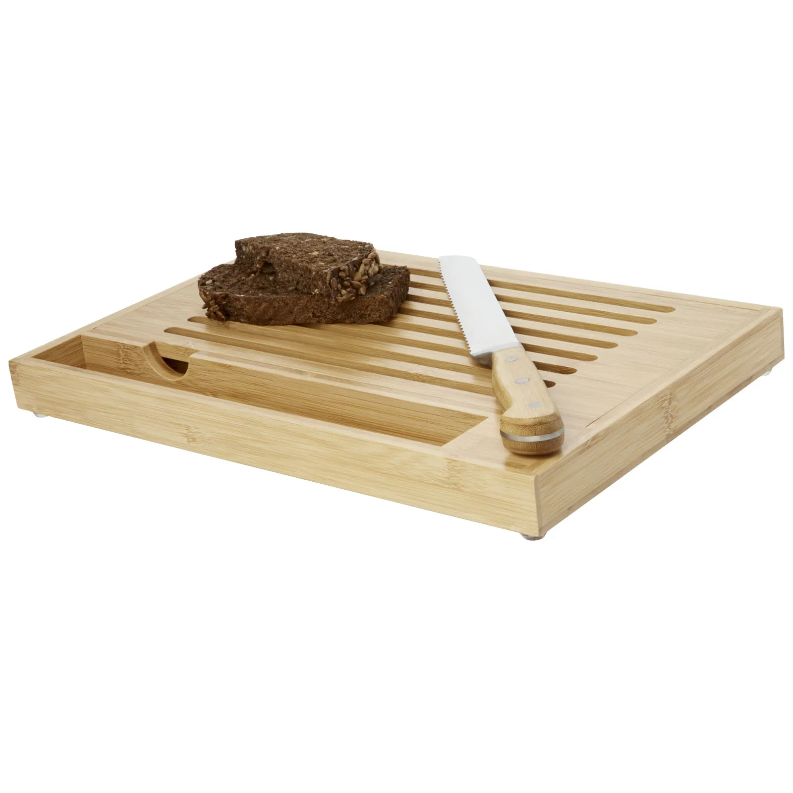 Pao bamboe snijplank met mes Natuur