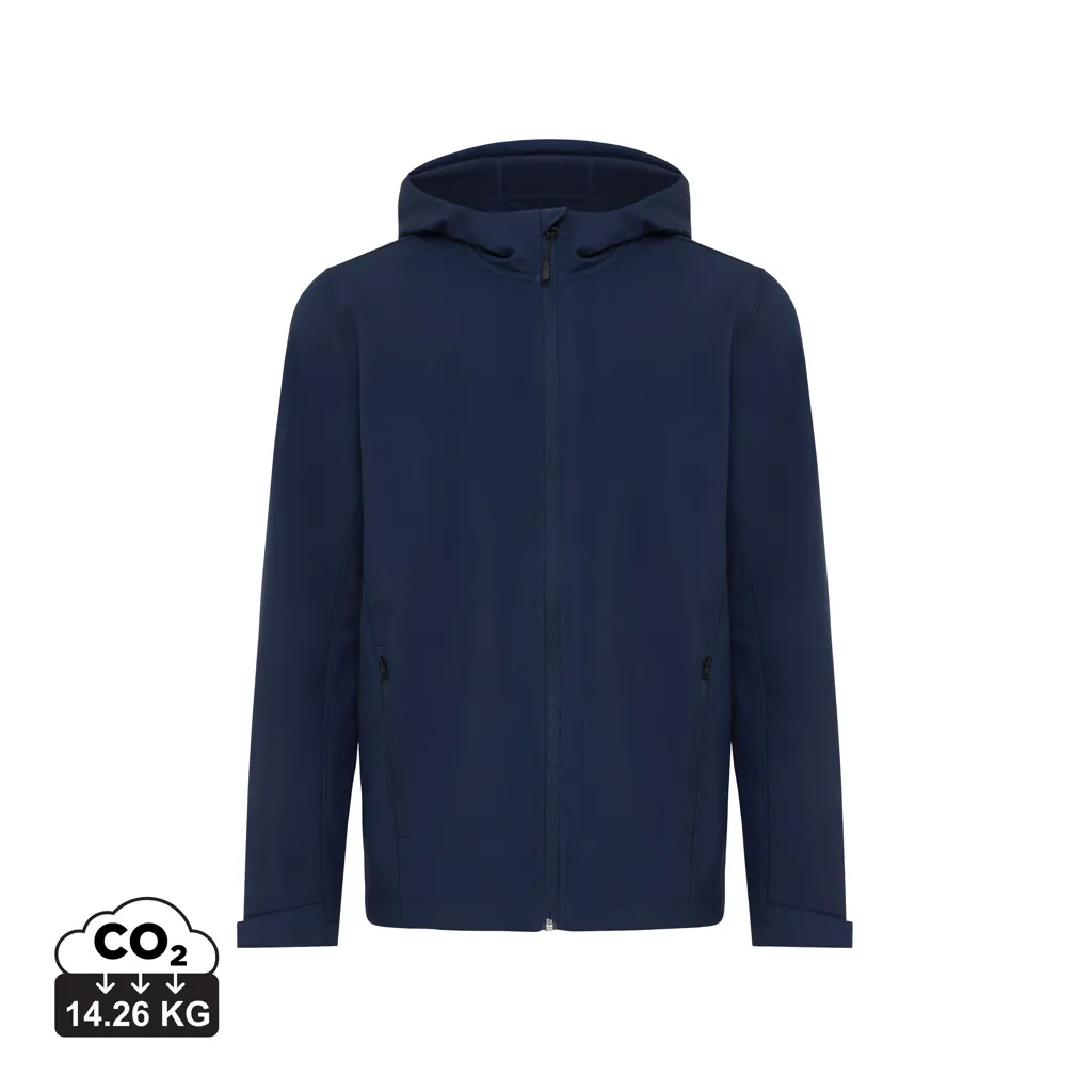 IQONIQ Makalu gerecycled polyester softshell jas donkerblauw