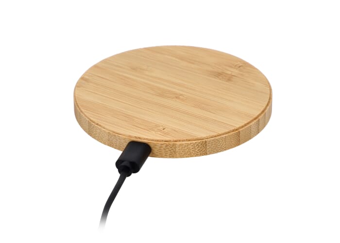 Draadloze oplader bamboe 15W Natuur