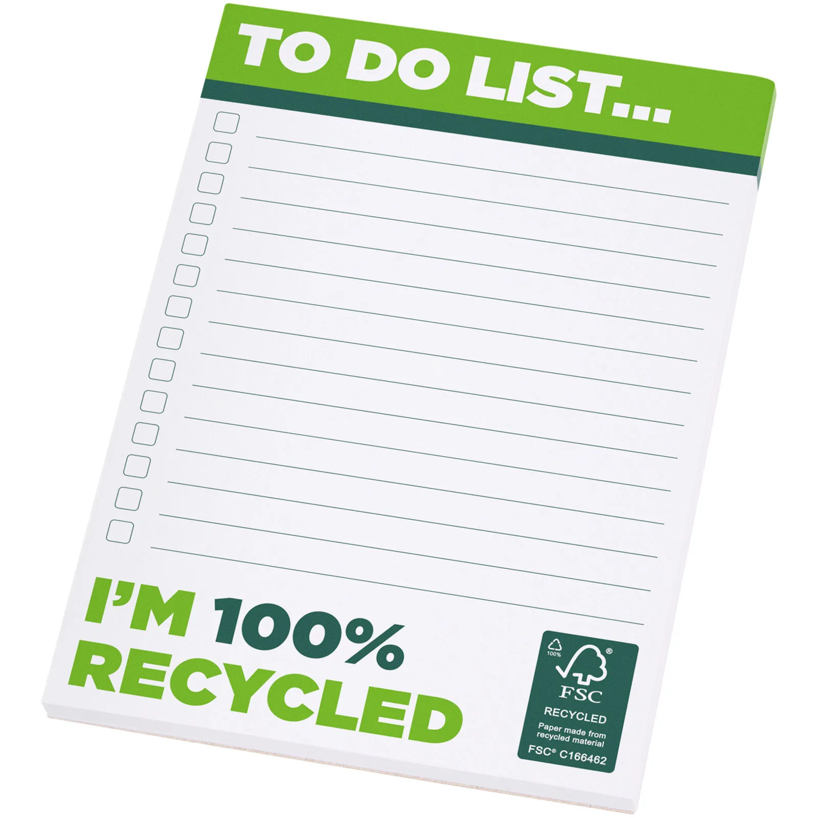 Desk-Mate® gerecycled A6 kladblok Wit