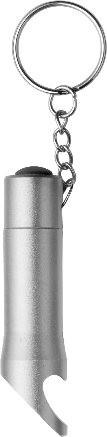 Sleutelhanger met flesopener Carla zilver