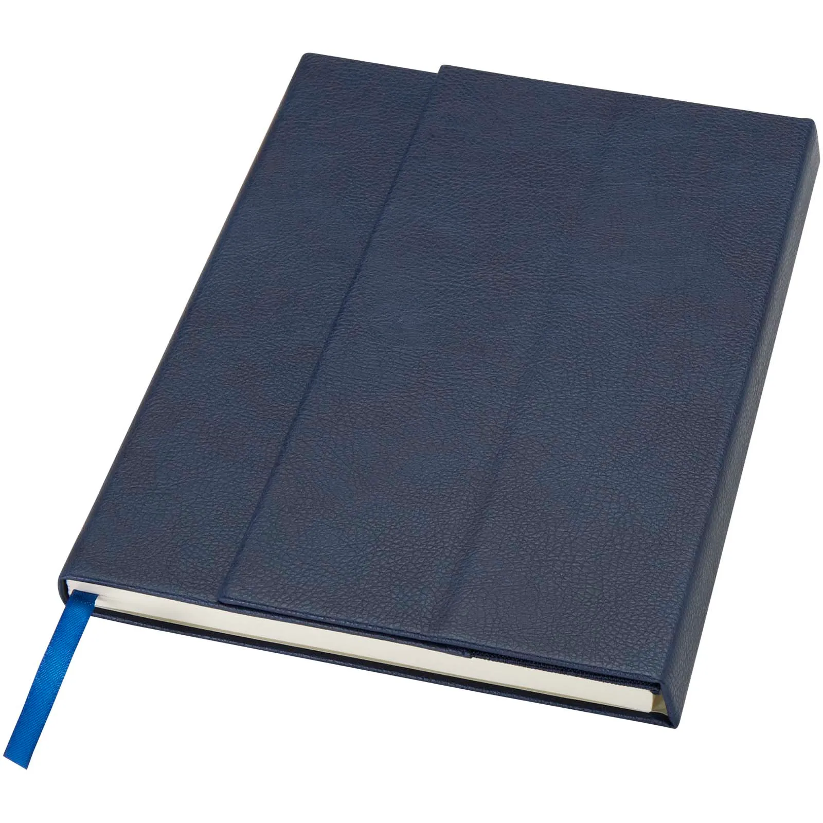 Alejandra A5 notitieboek met harde kaft van gerecycled gelamineerd leer Oceaanblauw