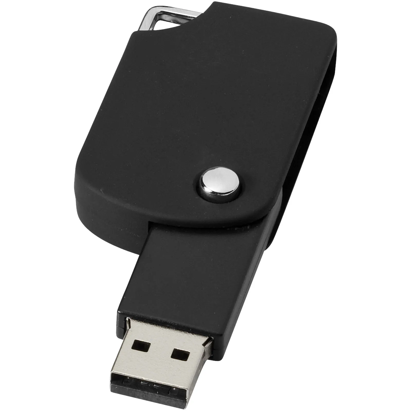 Swivel square USB Zwart
