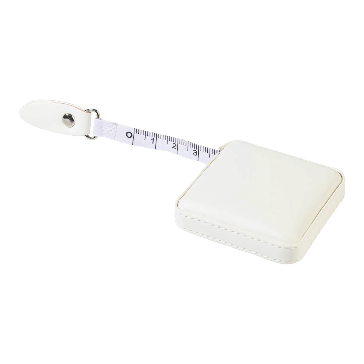 Wit meetlint met uitgetrokken meetlint