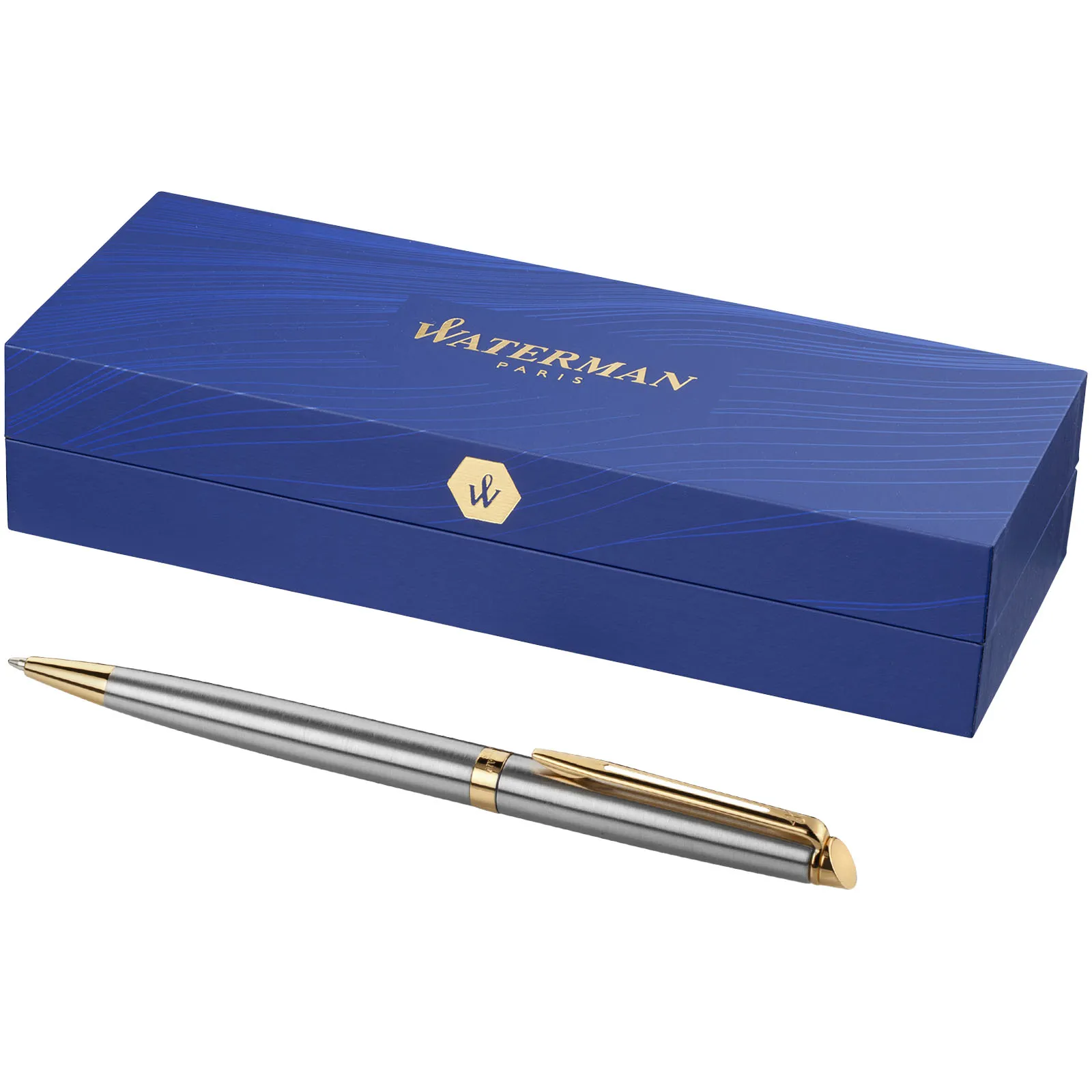 Waterman Hémisphère balpen (blauwe inkt) Zilver