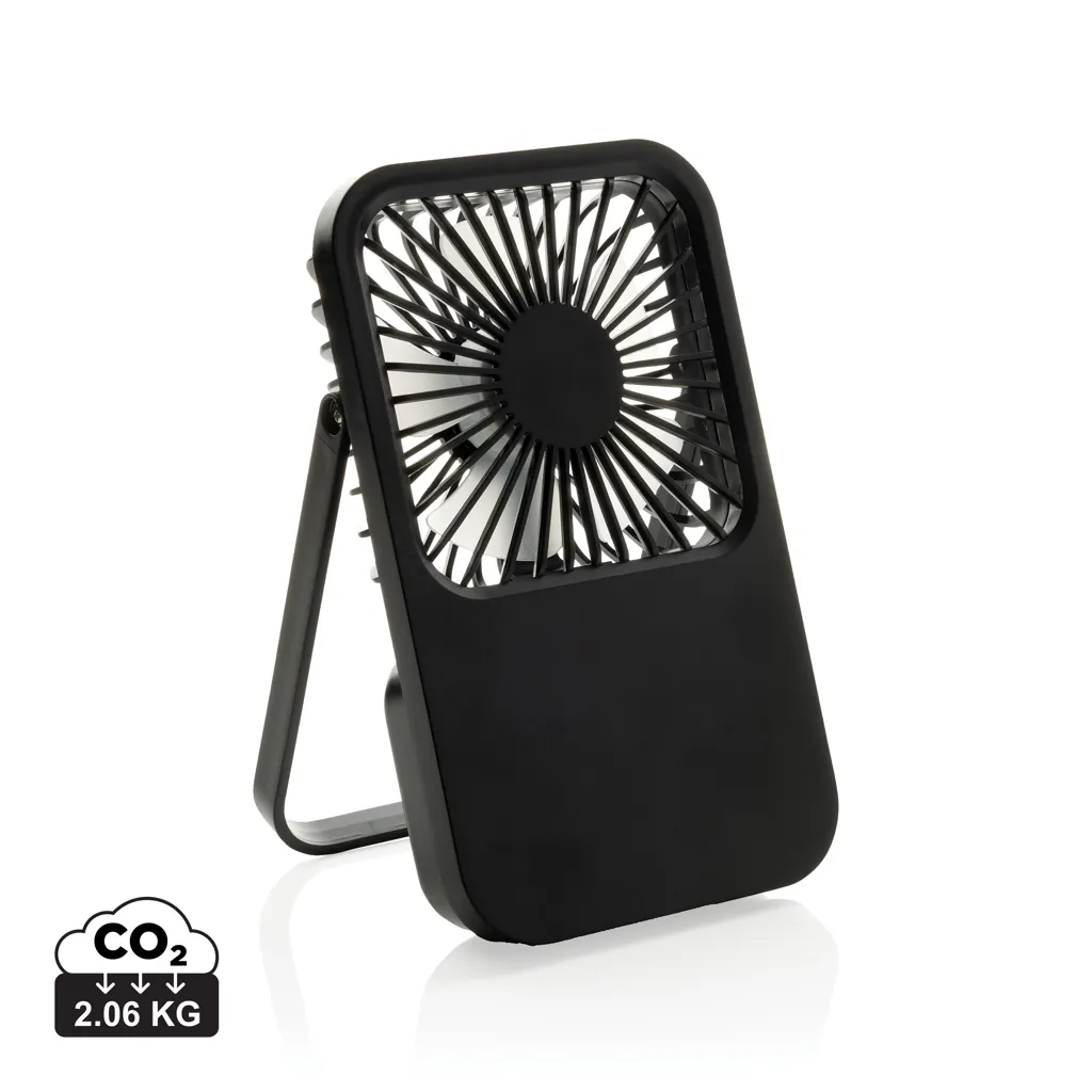 Aervina RCS rplastic herlaadbare bureauventilator zwart