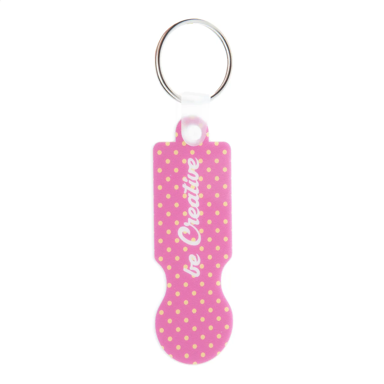 ColoCart winkelwagenmuntje sleutelhanger wit