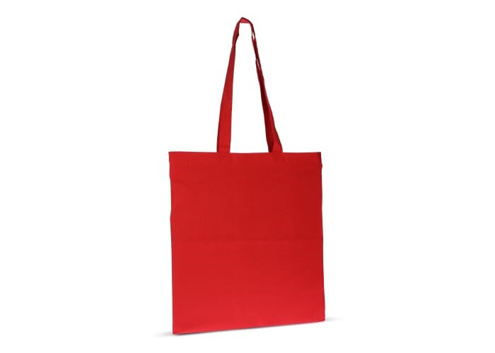 Schoudertas biologisch katoen kleur lang 140g/m² 38x42 cm