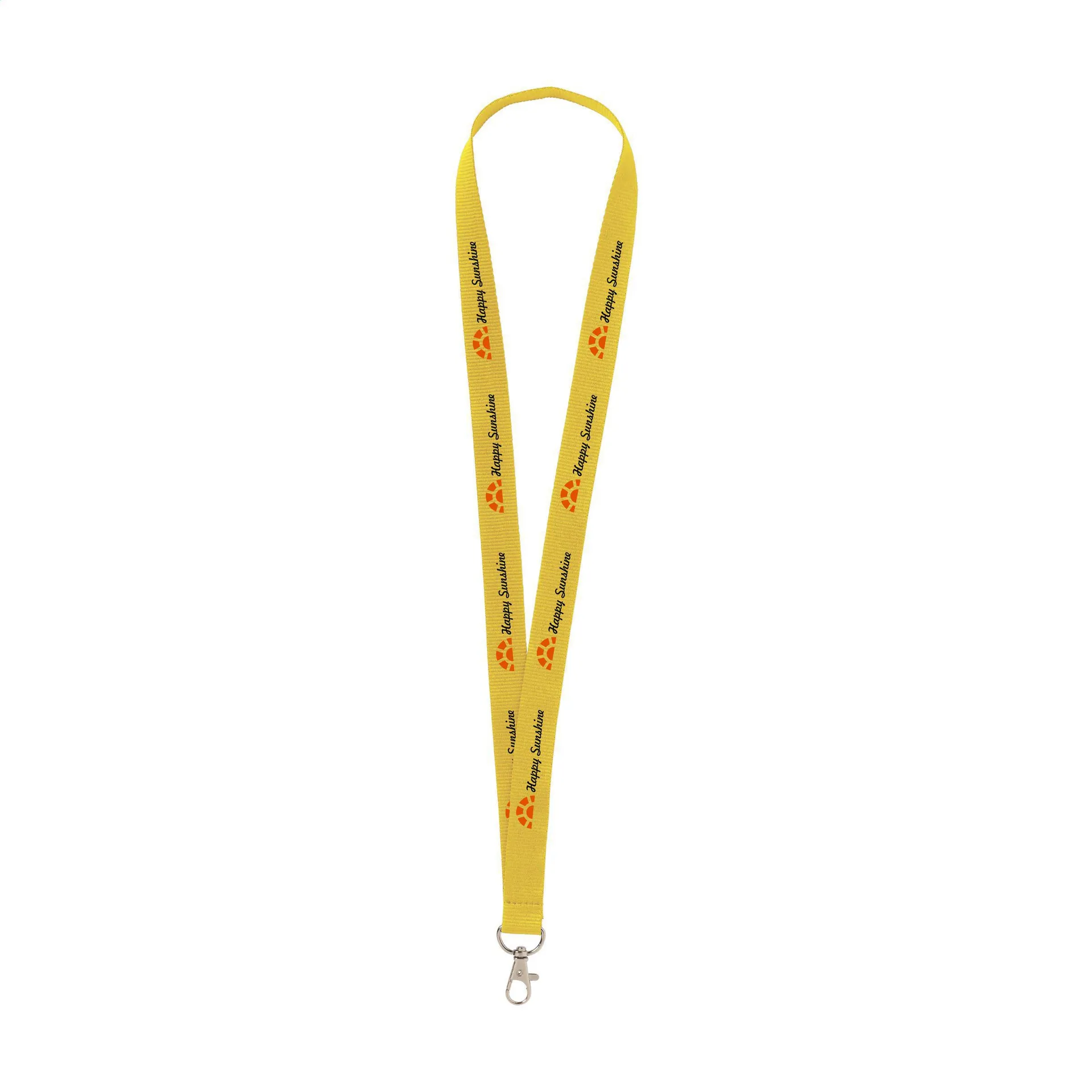 KeyCord Budget 2 cm lanyard geel