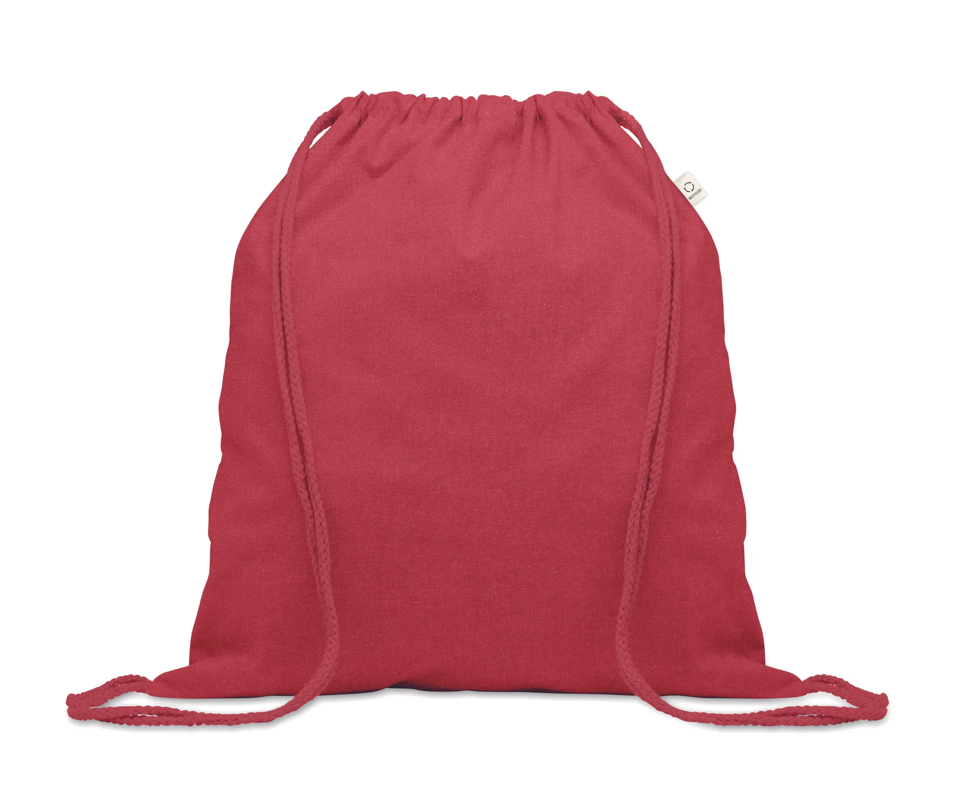 Trekkoord rugzak gerecycled Rood