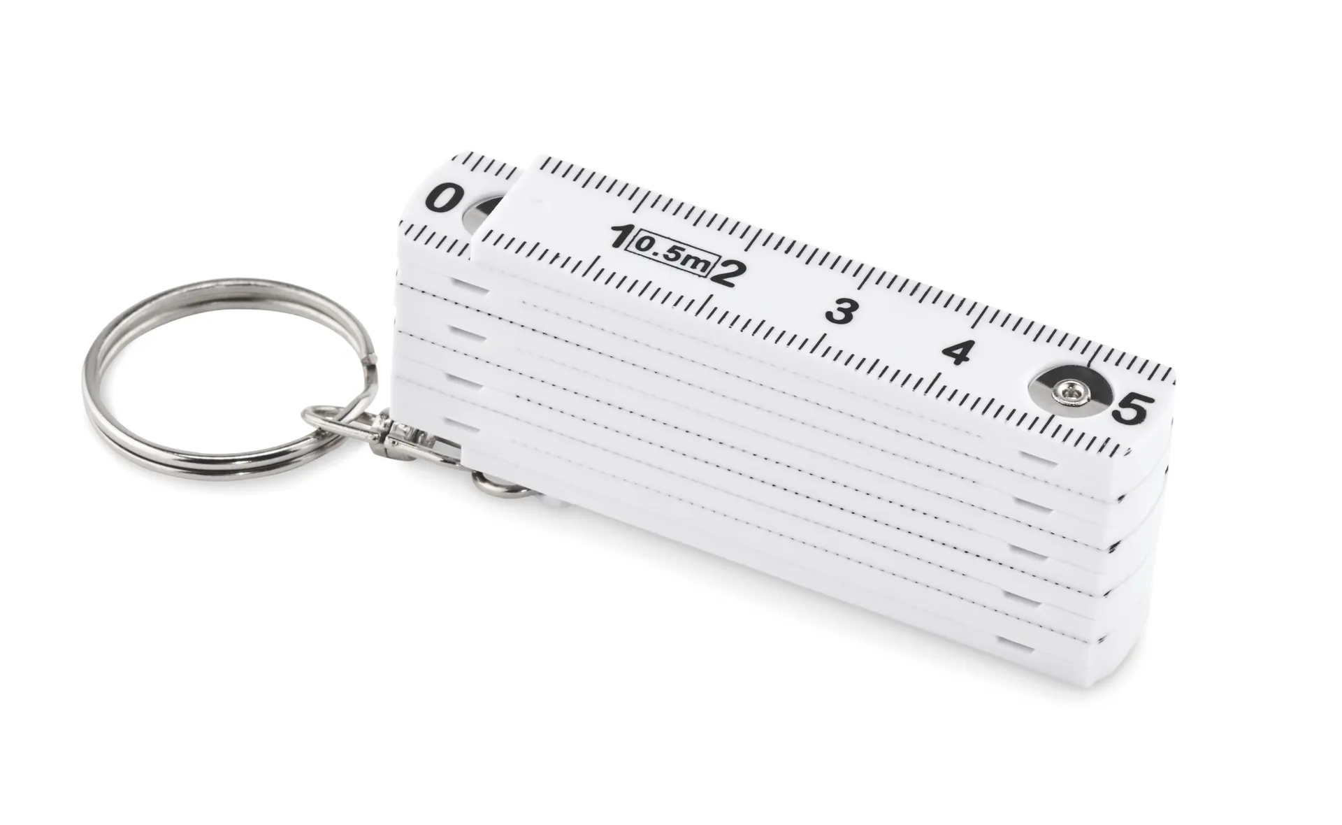Duimstok sleutelhanger 50cm Wit