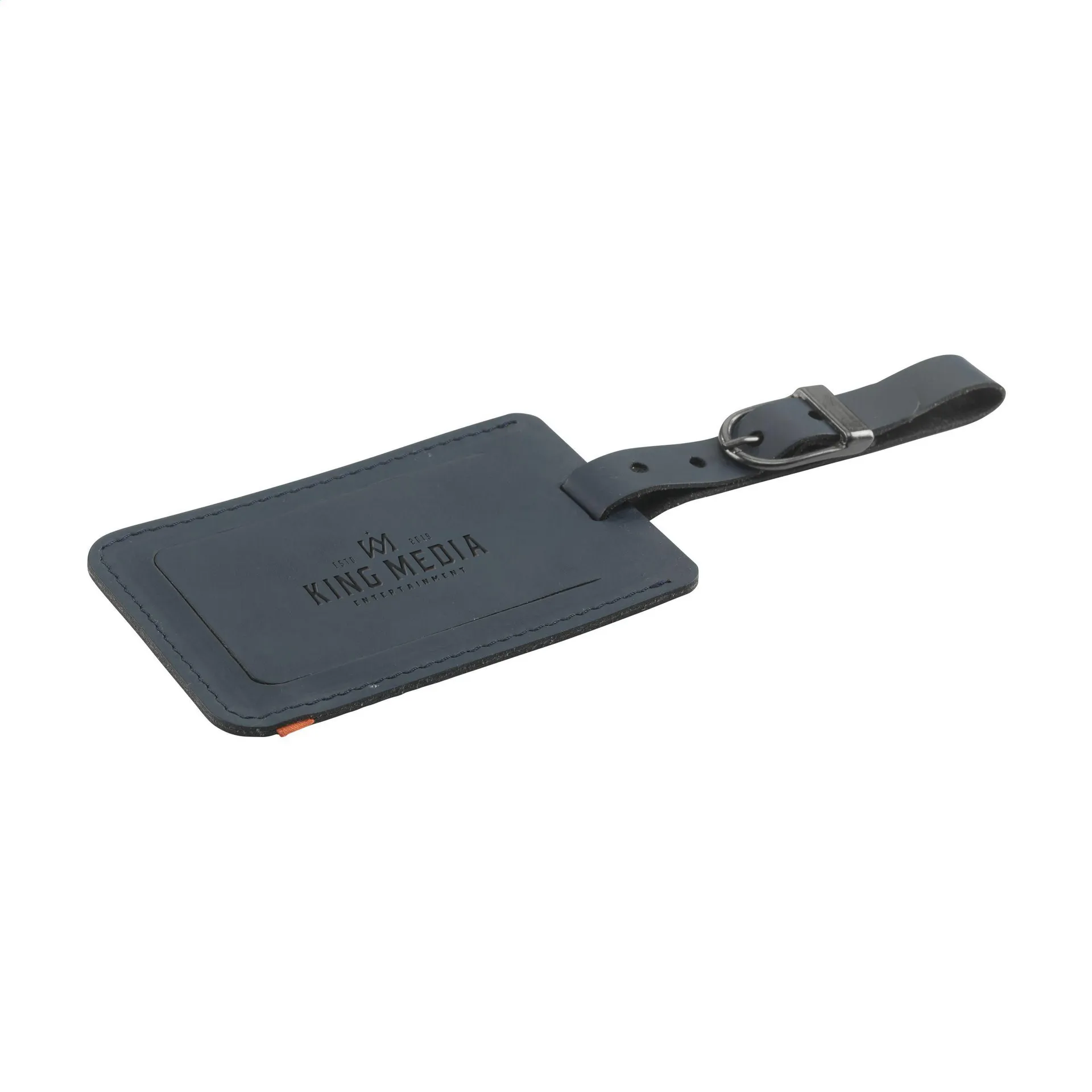 Recycled Leather Luggage Tag bagagelabel donkerblauw