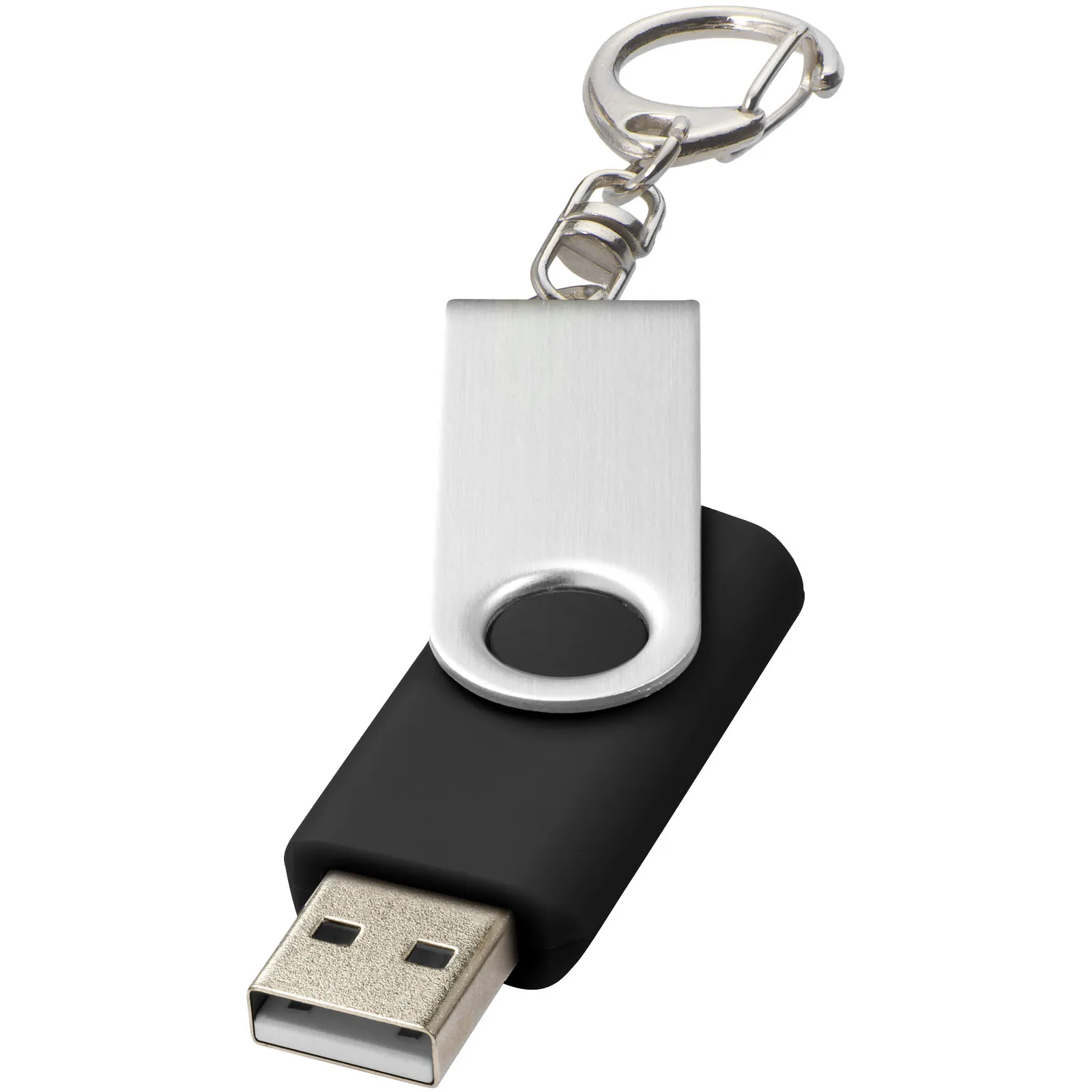 Rotate USB met sleutelhanger Zwart