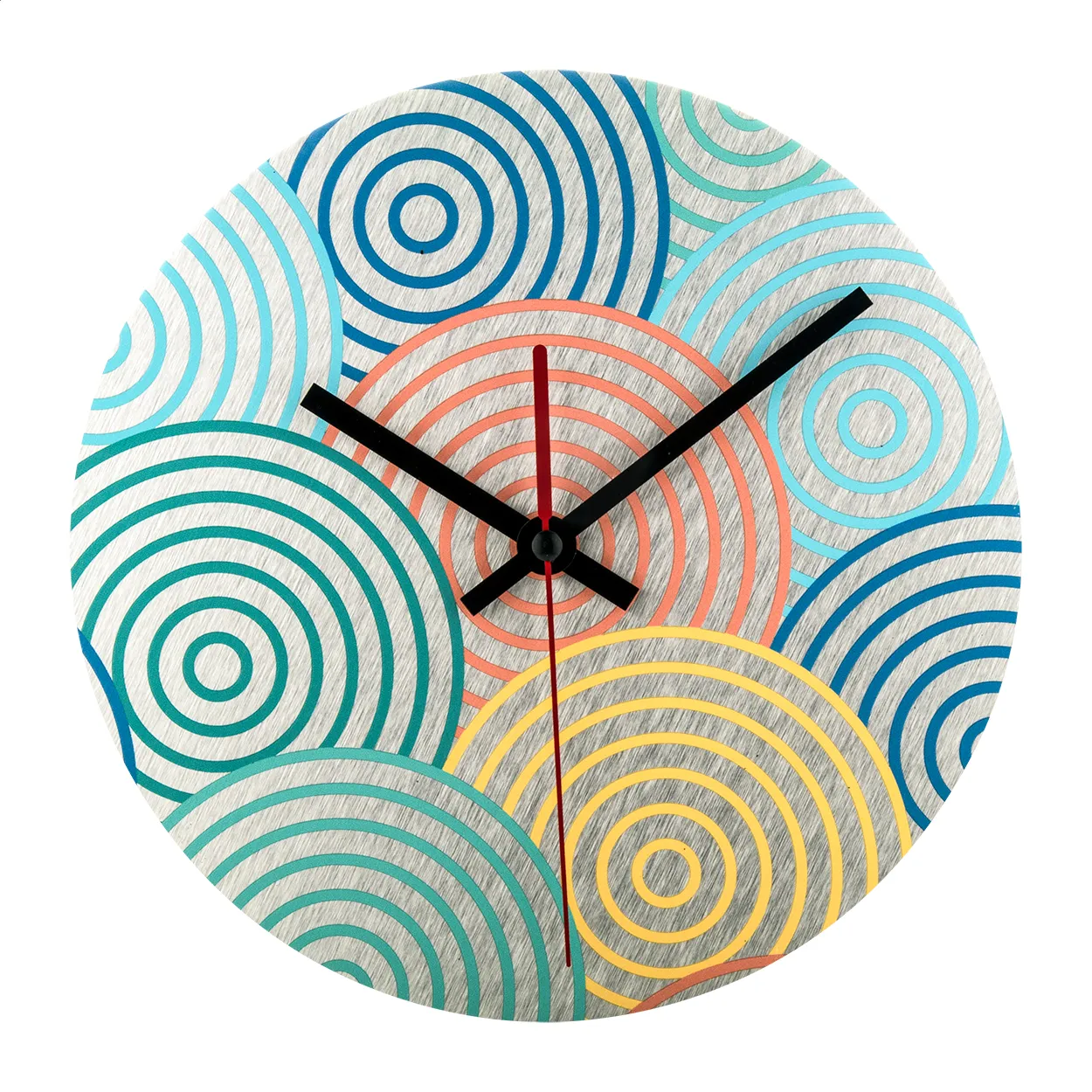BeTime Alu D wandklok zilver