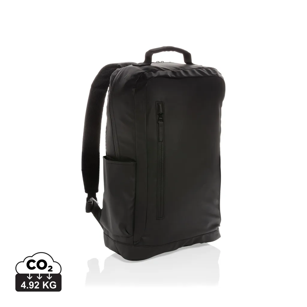 Fashion black PVC vrije 15.6" laptop rugtas zwart
