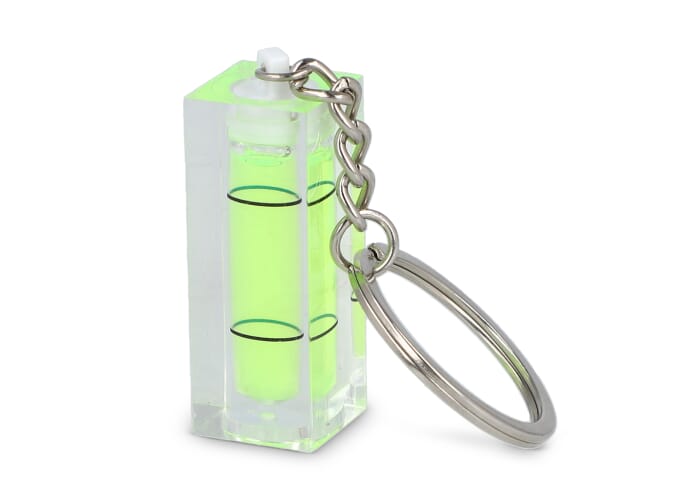 Sleutelhanger met waterpas Transparant