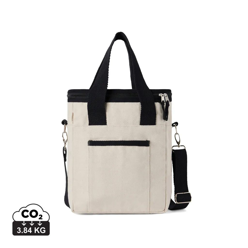 VINGA Volonne AWARE™ recycled canvas koeltas/tote gebroken wit