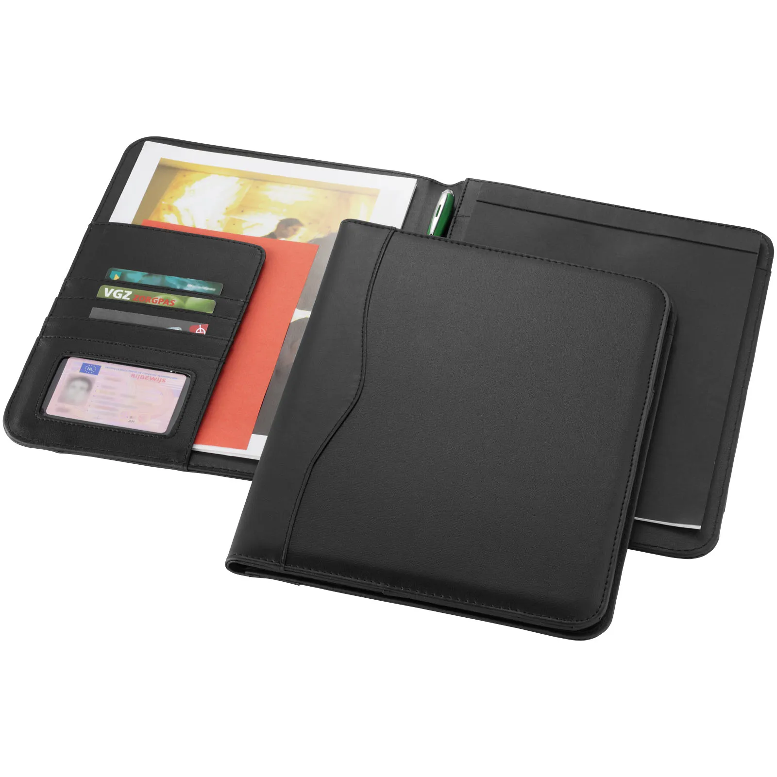 Ebony A4 portfolio Zwart
