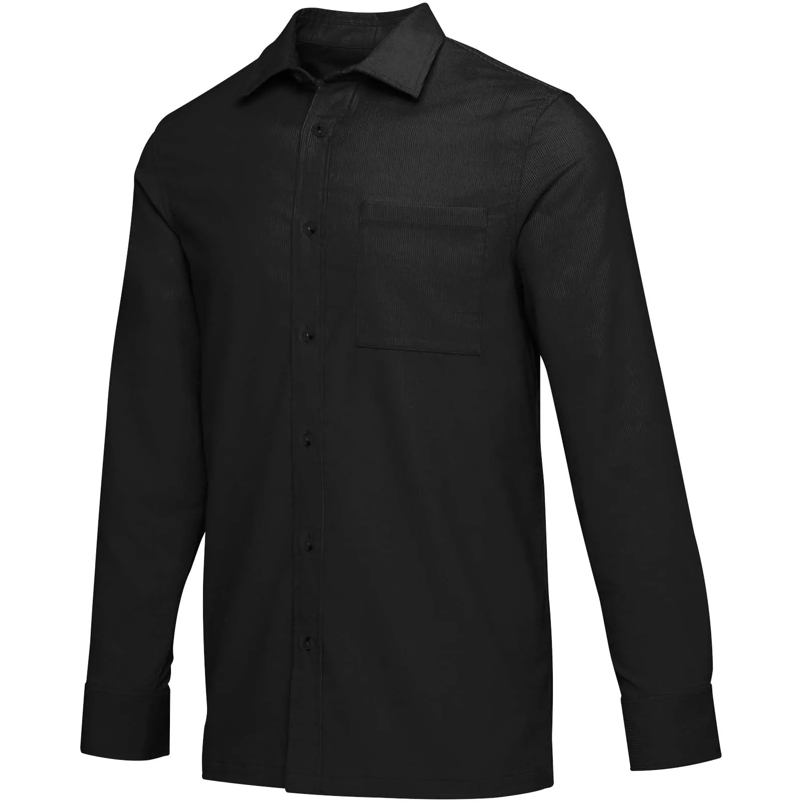 Alum 252 g/m² corduroy unisex overhemd Zwart