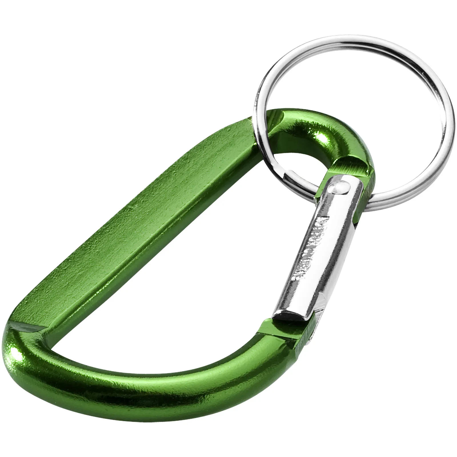 Timor RCS-sleutelhanger van gerecycled aluminium met karabijnhaak Groen