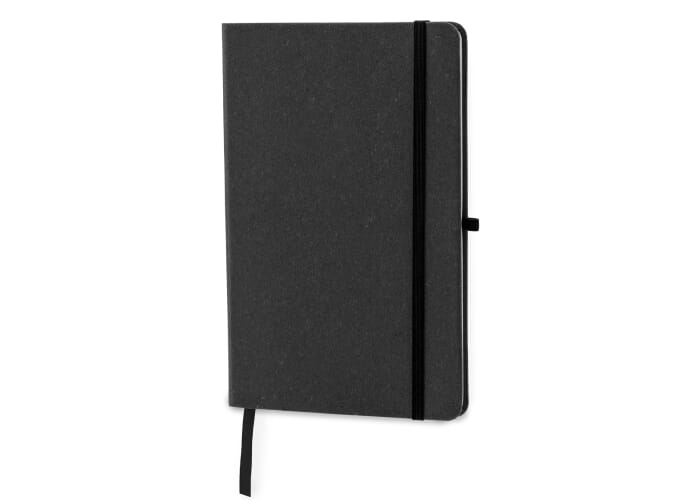 Hardcover notebook recycled leer A5 Donker Grijs
