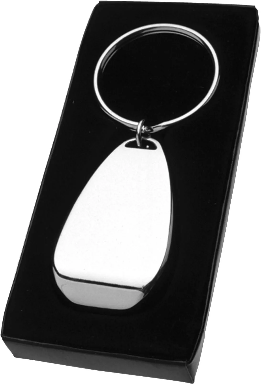 Metalen 2-in-1 sleutelhanger Alma zilver