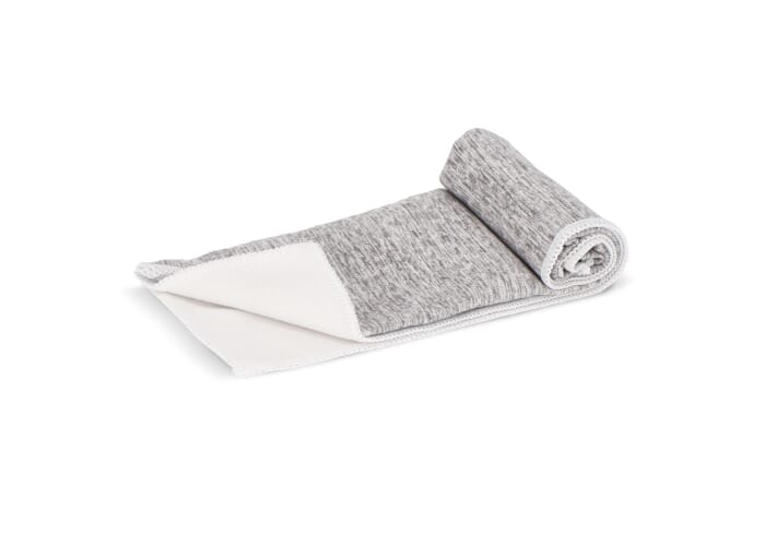 Sneldrogende golfhanddoek met haak R-PET 30 x 30 cm sublimatie Wit / Grijs