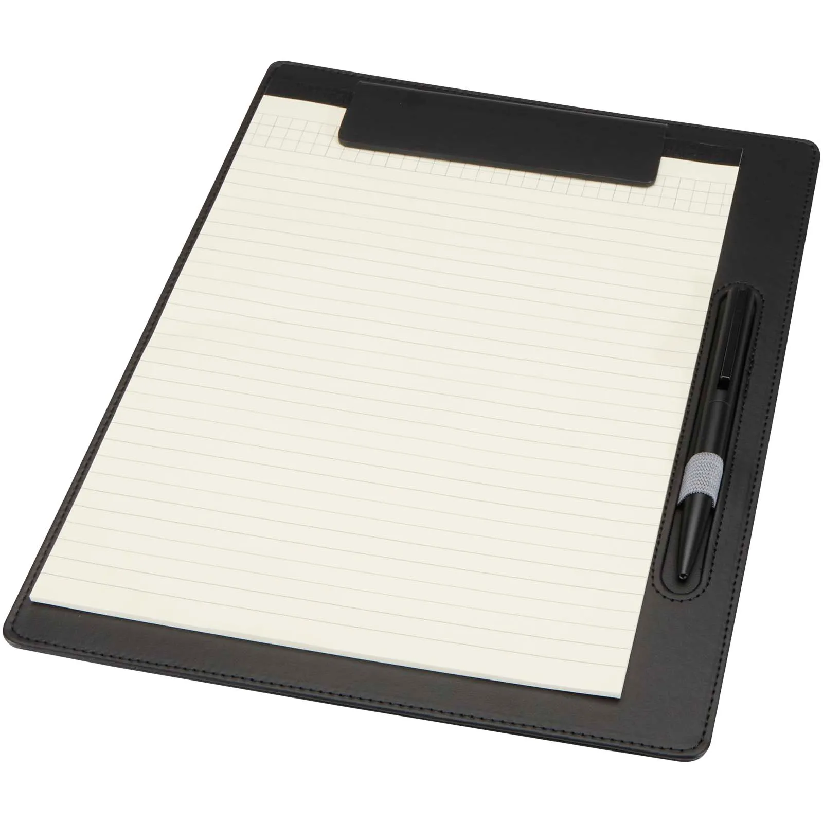Clast A4 klembord met magnetische sluiting en RCS gerecyclede balpen (zwarte inkt) Zwart