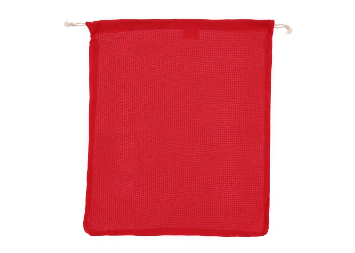Herbruikbaar groente &amp; fruit zakje OEKO-TEX® katoen 40x45cm Rood