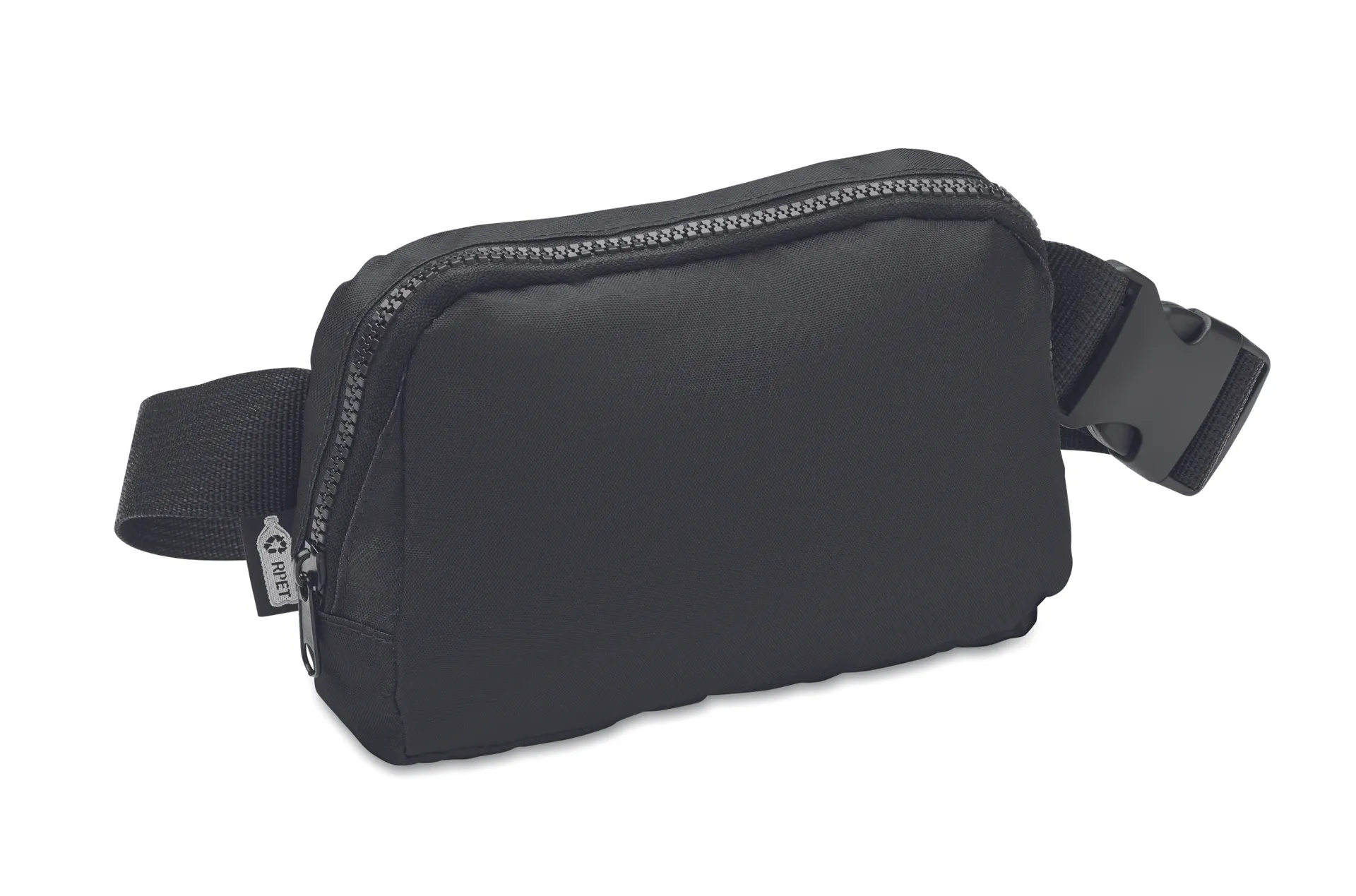 300D RPET polyester heuptas Zwart