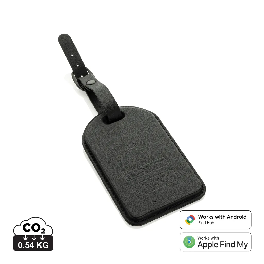 Globefind Dual RCS luggage tag met wereldwijd lokaliseren zwart