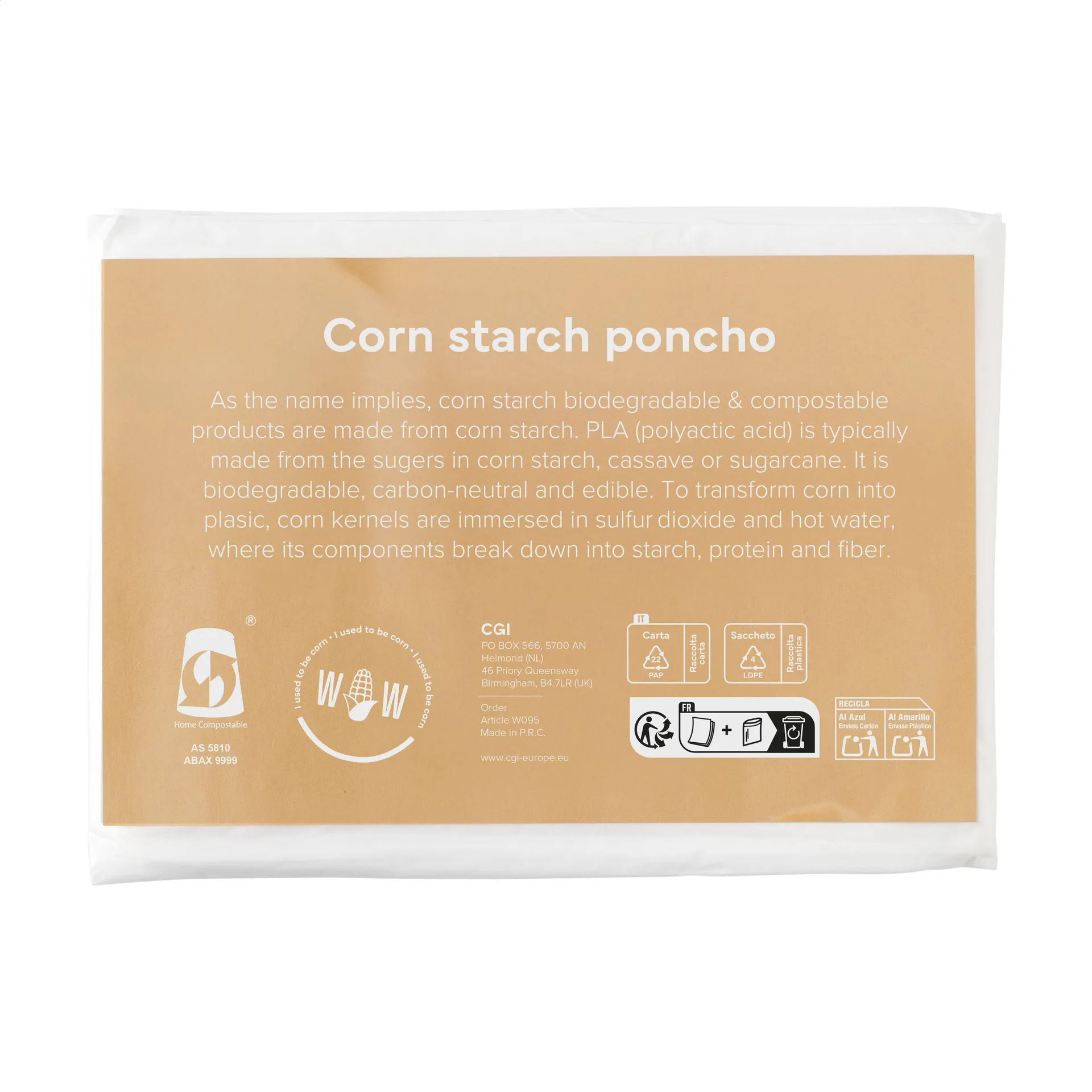 Corn Poncho regenponcho transparant