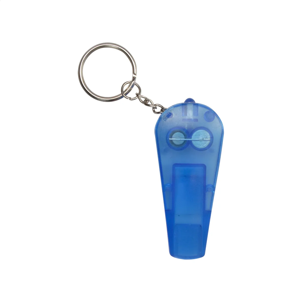 Coach sleutelhanger met fluit blauw